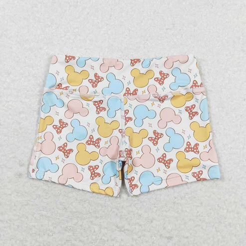 GT0515+ SS0212 Cartoon bow sleeveless top and shorts yoga suit for girls