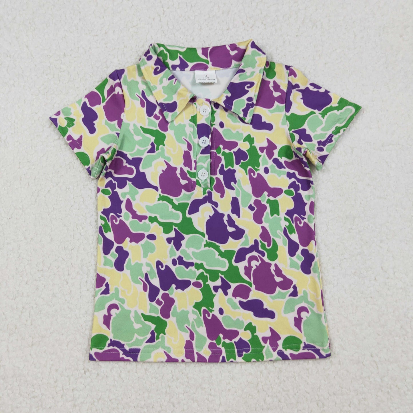Sibling baby boys clothes mardi gras short sleeve tops