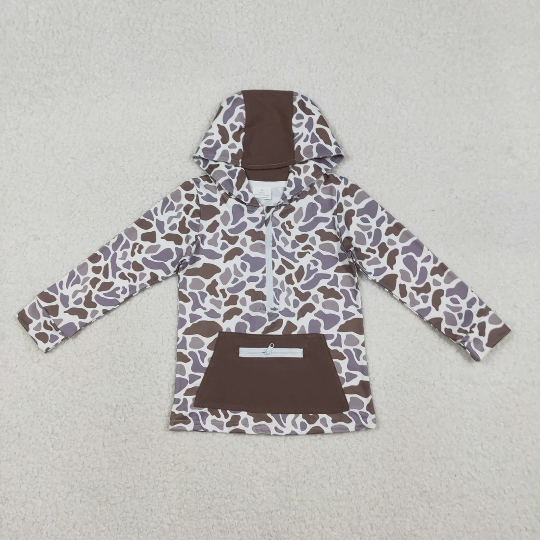 Sibling baby boys girls clothes camouflage hooded long sleeve tops