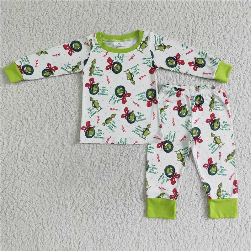 Sibling Baby Kids Boys Girls Christmas Bow Legging Outfits Clothes Sets
