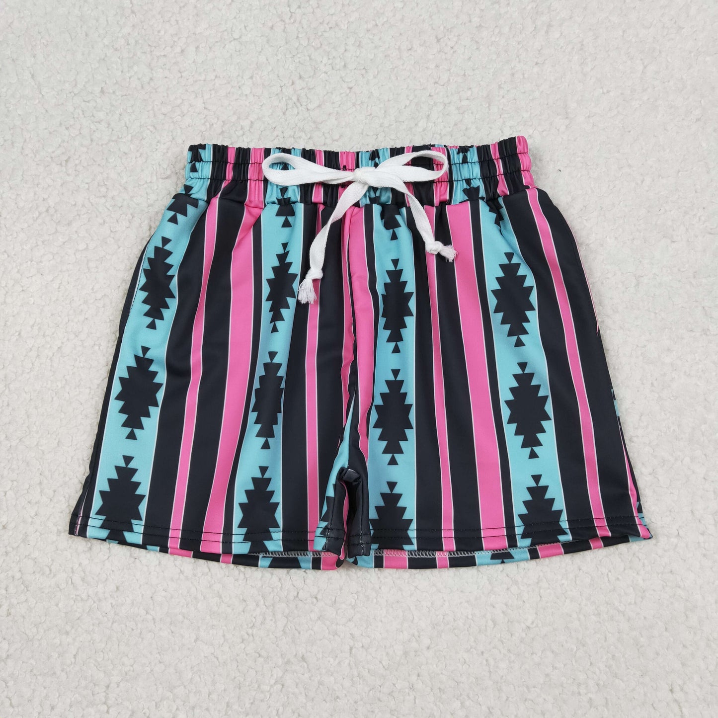 S0548 Kids Baby Boys Aztec Stripe Western Swimming Trunks Bottom