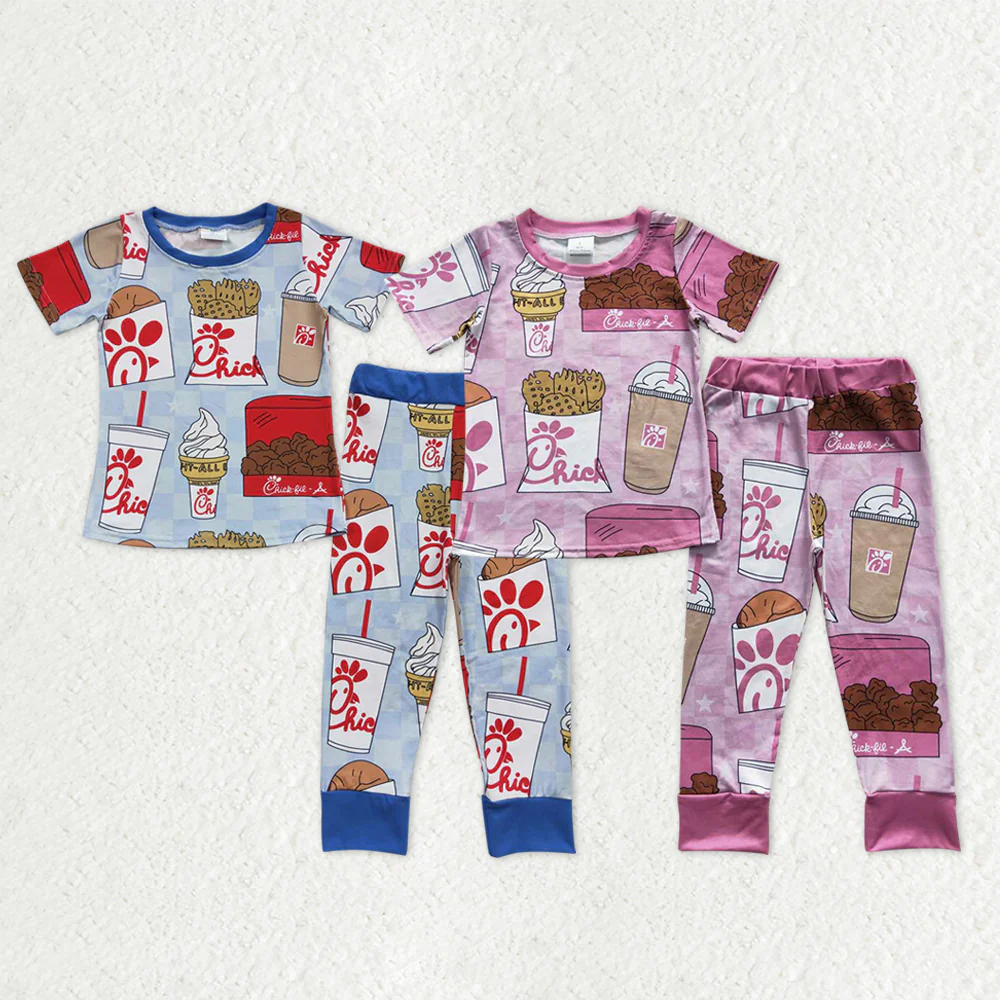 Sibling Baby Girls Boys clothes Chick short sleeve Top Flare Pants Clothes Sets