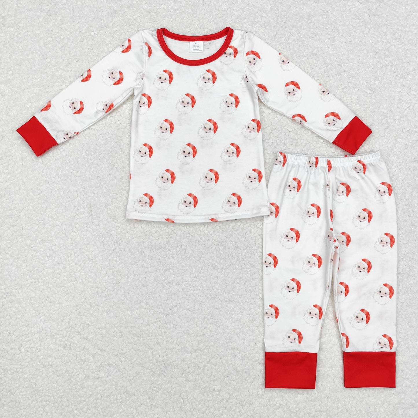 BLP0751 Baby Girls Christmas Santa Shirt Pants Pajamas Clothes Set