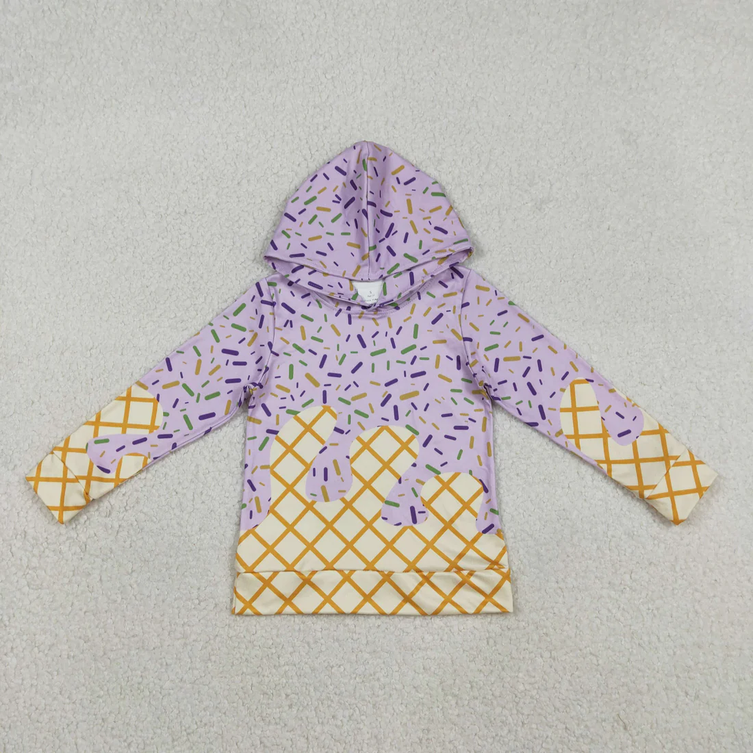 Sibling baby girl boys clothes ice cream long sleeve tops and shorts and skirts