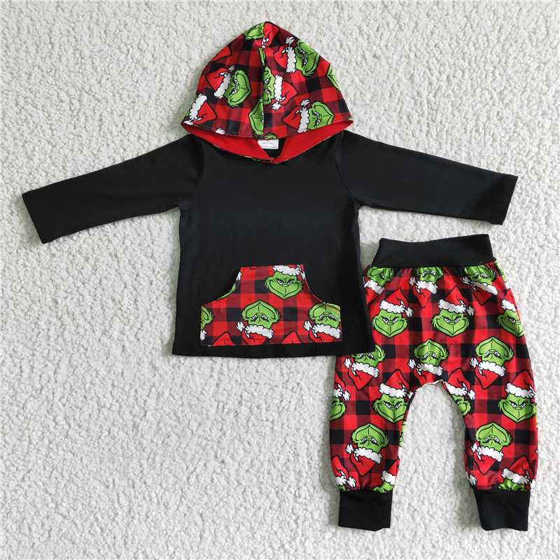 Sibling Baby Kids Boys Girls Christmas Hooded Legging Sets