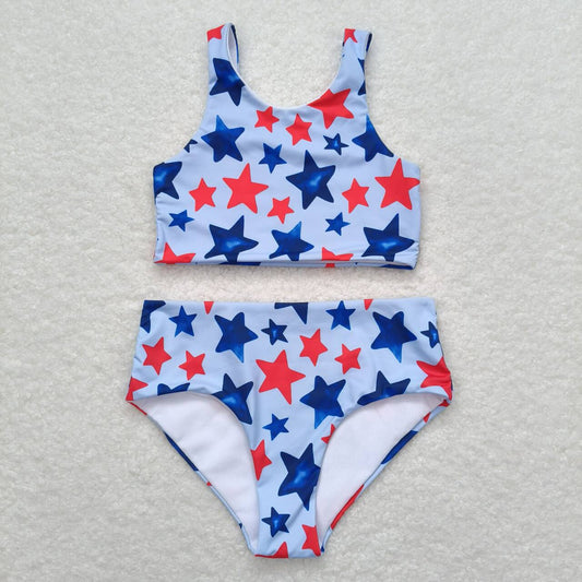 S0228 July 4th Star Blue swimsuit