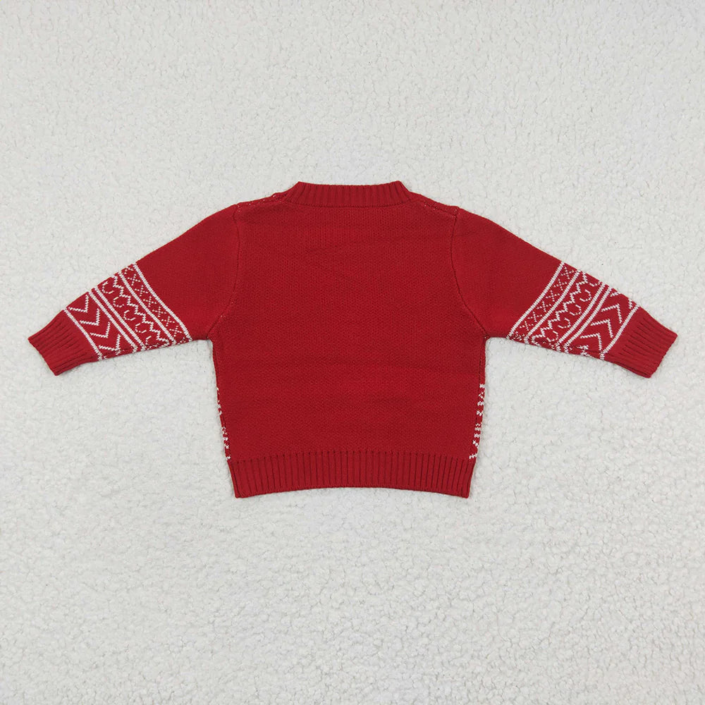 BT0218 Red bull head long-sleeved sweater