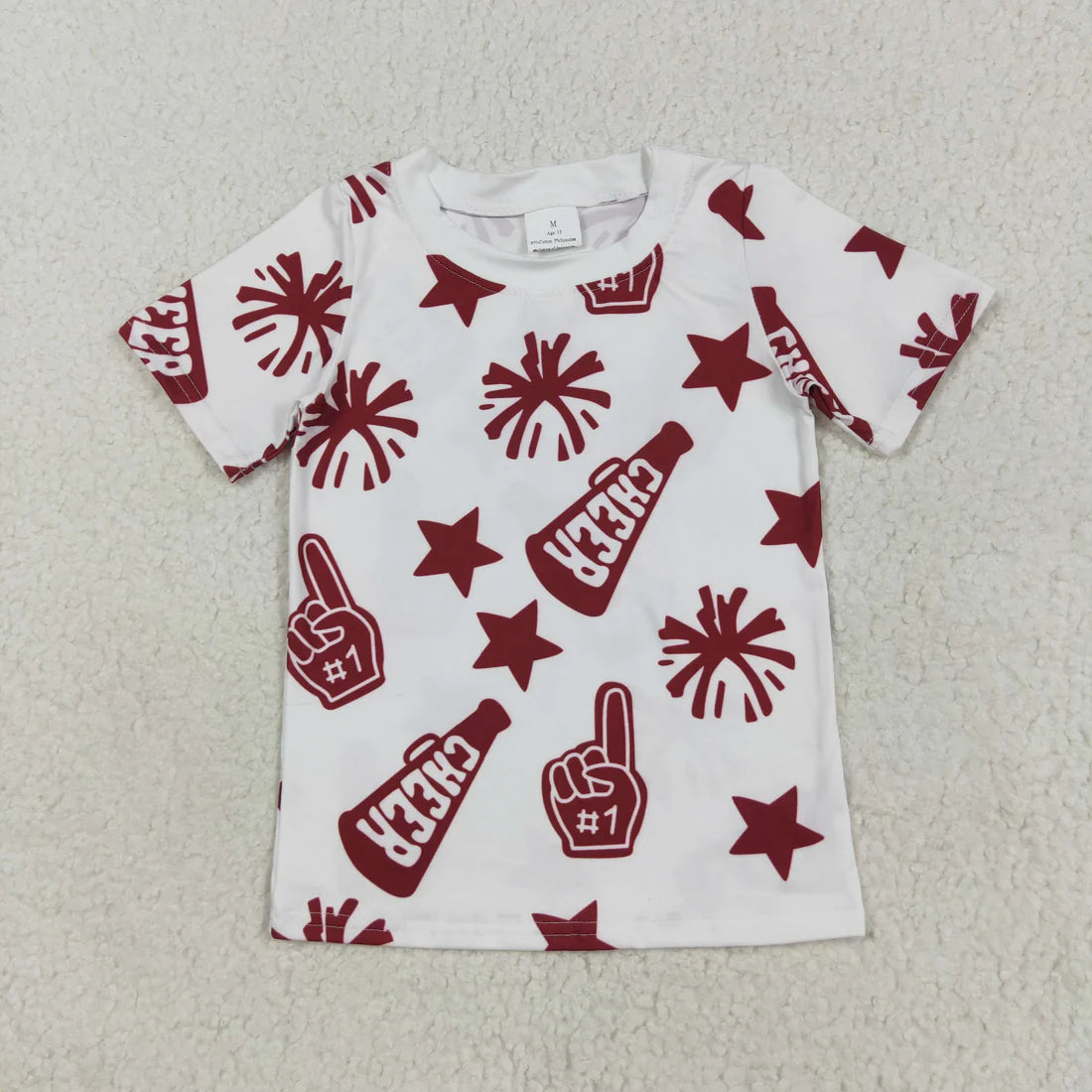 7.25 8 Colors Sibling Baby Girls Cheer Team Tee Shirts Tops