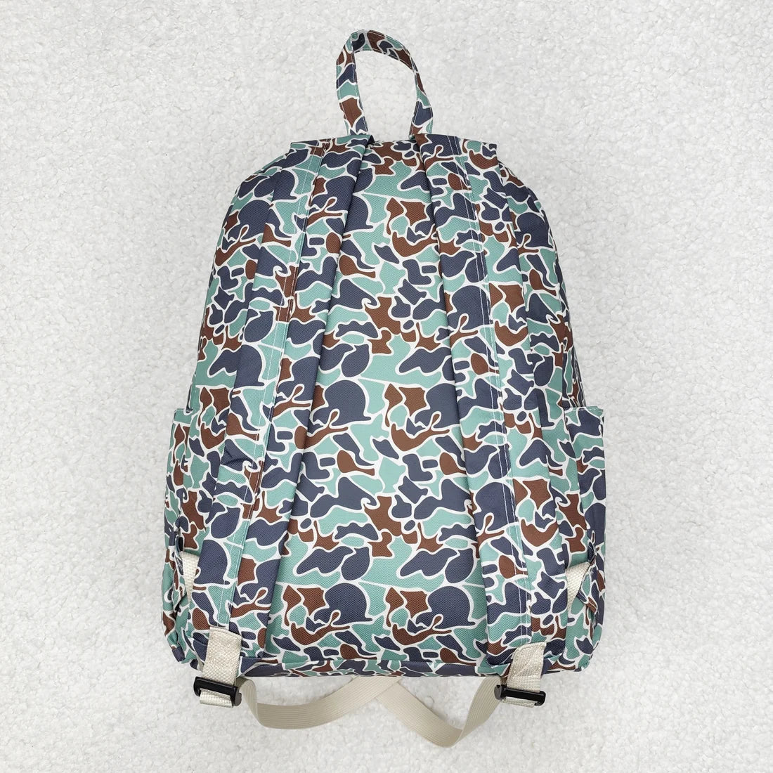 BA0259 Baby Kids Boys Camo Ducks Backpack Zip Back Bag