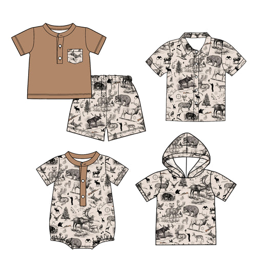 26.1.19 Custom MOQ:3 or 5 pcs each design milk silk Sibling baby boy clothes short sleeve shorts sets and tops 2 and romper
