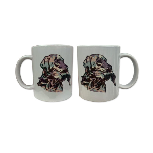 RTS NO MOQ(In Stock) CU0009 Camouflage Puppy and Duck White Cup