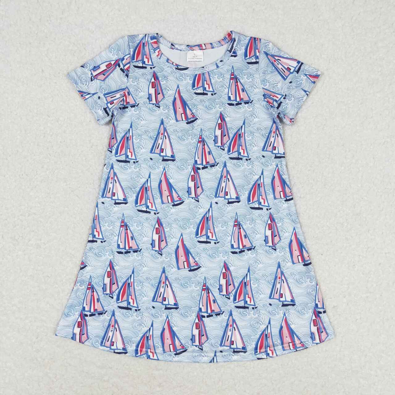 GSD1161 Sailing wave short sleeve dress