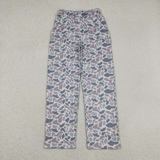 P0994 Adult Women Southern Light Grey Camo Pockets Straight Pants Bottom