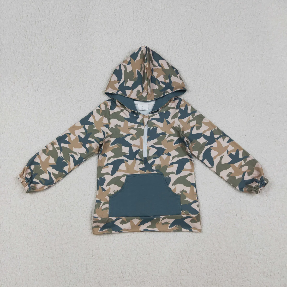 Sibling baby boys girls clothes camouflage hooded long sleeve tops
