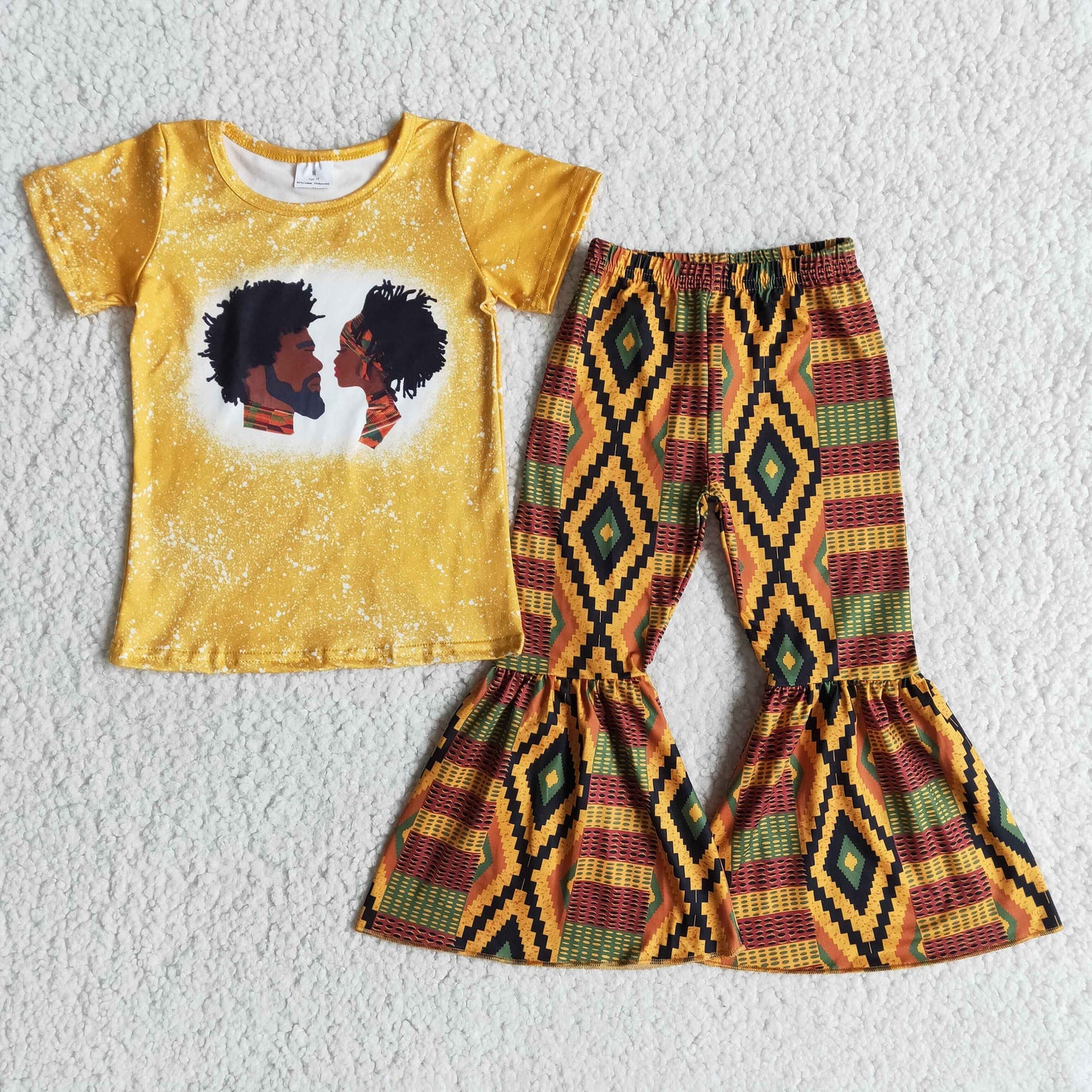 RTS NO MOQ（In Stock ) B1-1 baby girl clothes cartoon short-Sleeved pants sets