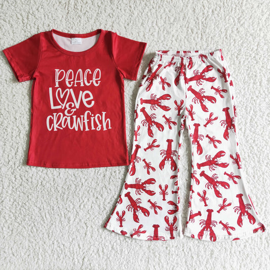 RTS NO MOQ（In Stock ) B16-25 lobster short sleeve pants suit