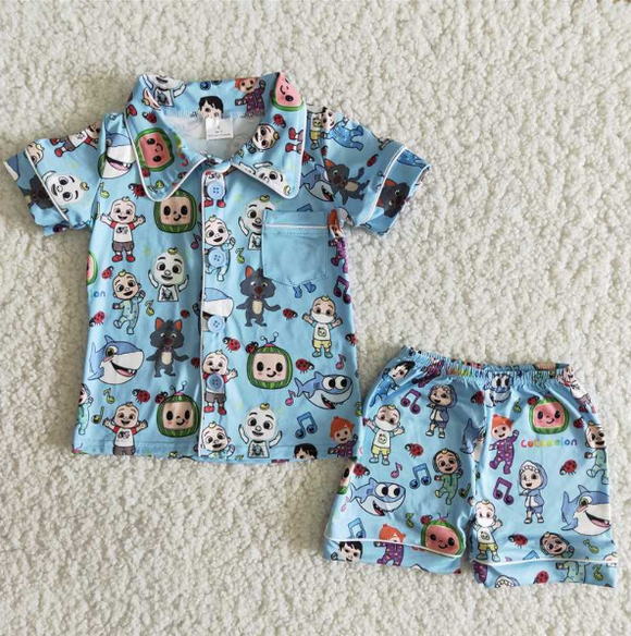 B5-15 cocomelon Blue pajama set for boys