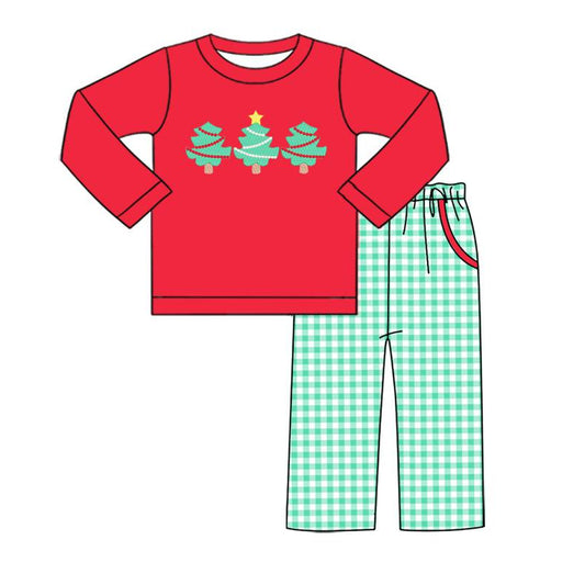 BLP0555  Christmas tree  boys outfits (6-8weeks)