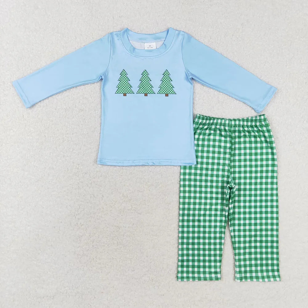 Sibling Baby Girls Christmas Trees Boys Outfits Clothes Sets