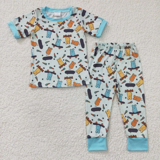 RTS NO MOQ（In Stock) BSPO0077 baby boy clothes easter short-Sleeve pants sets
