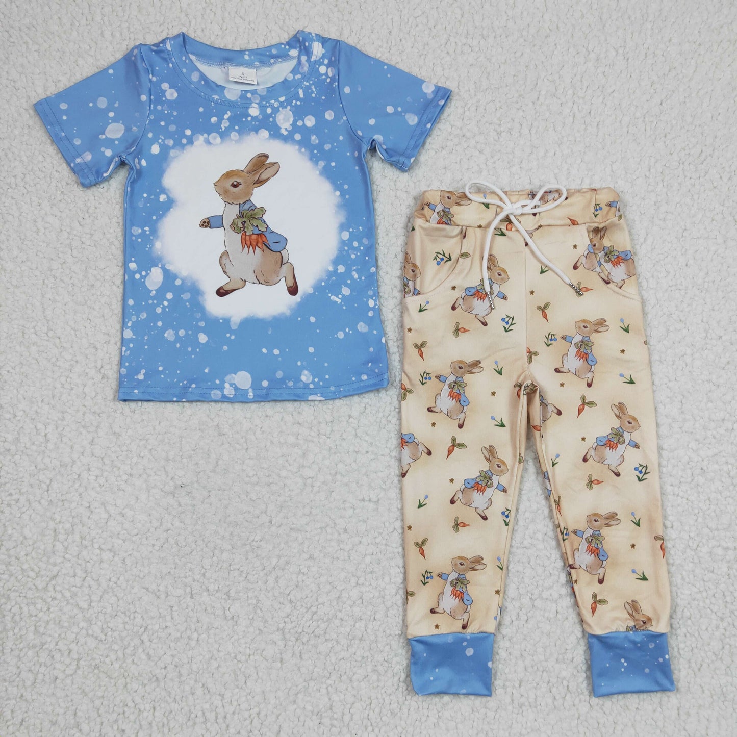 BSPO0083 Baby Boy Easter Rabbit Pants Clothes Sets