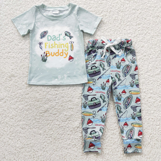 BSPO0112 Baby Boy Daddy Fishing Pants Clothes Sets