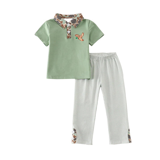 BSPO0495  Short-sleeved pant suit for boys （6-8weeks）