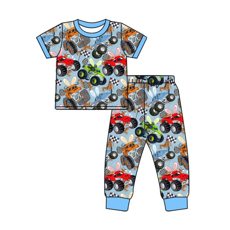 Pre-order no moq BSPO0667 toddler boy clothes easter short sleeve pants outfit-26.1.9