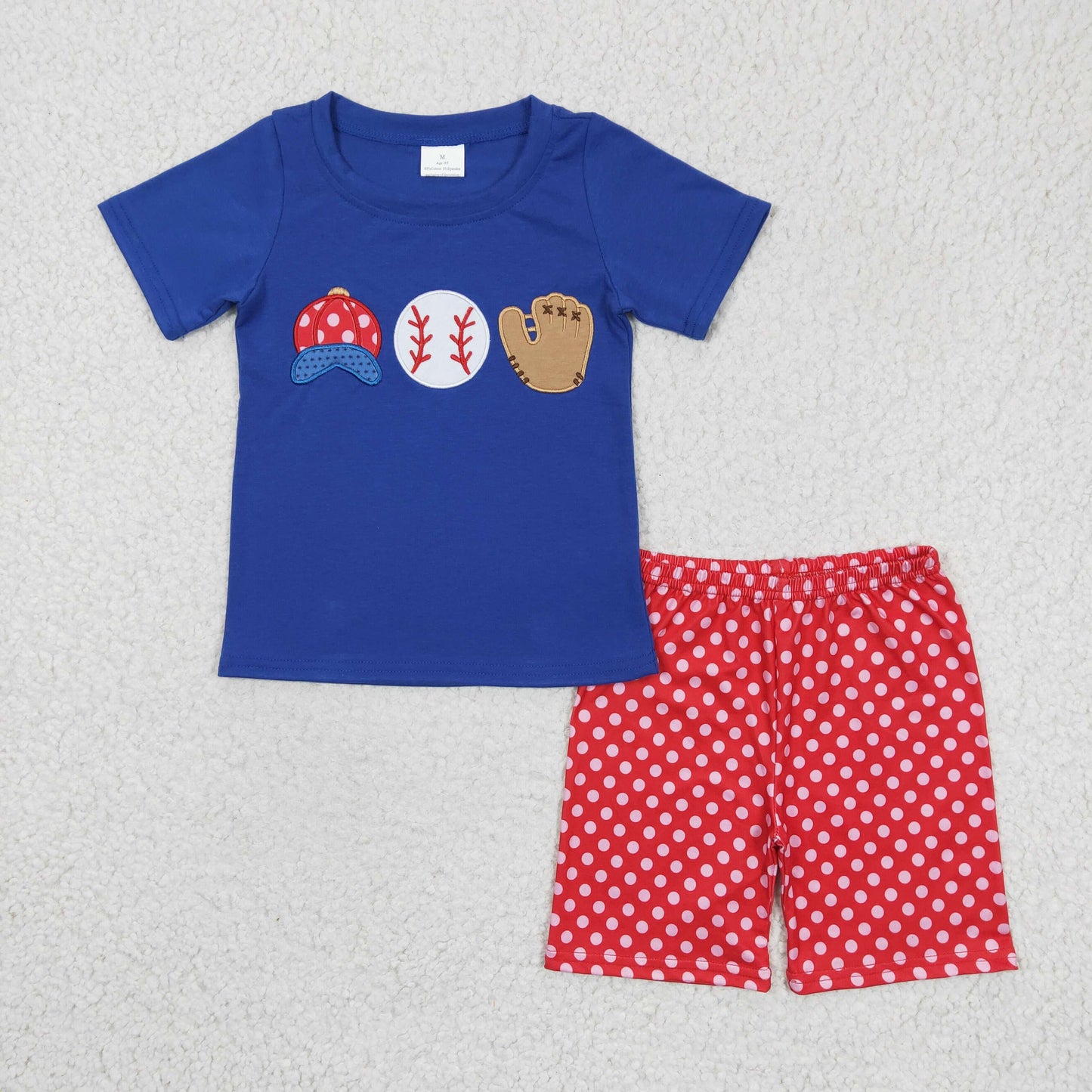 BSSO0098 Baby Boy Baseball Summer Shorts Sets