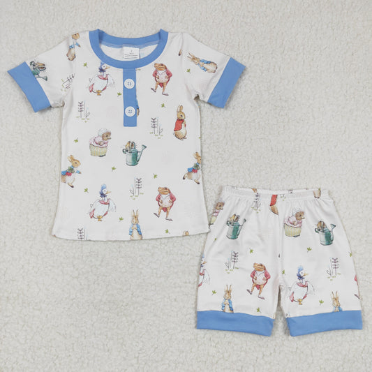 BSSO0123 Baby Boy Easter Rabbit Shorts Sets Pajamas