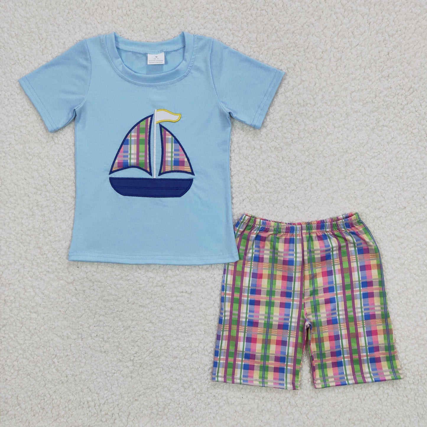 BSSO0127 Baby Boys Summer Boats shorts Clothes Sets