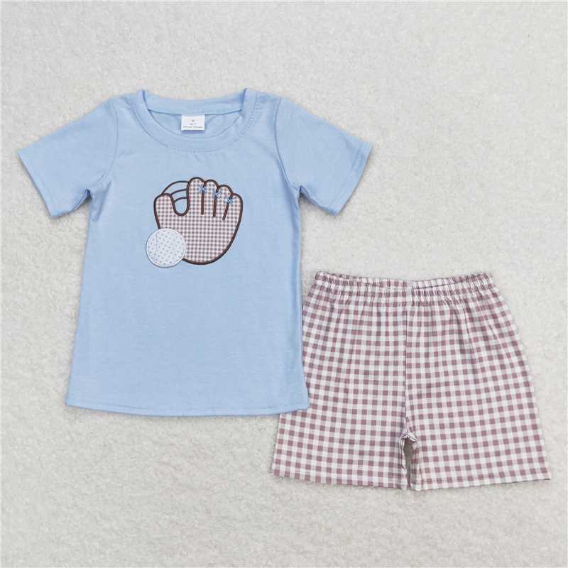 Baby Boy Girl Sets Kids Baseball Summer Embroidery Sibling Rompers Clothes