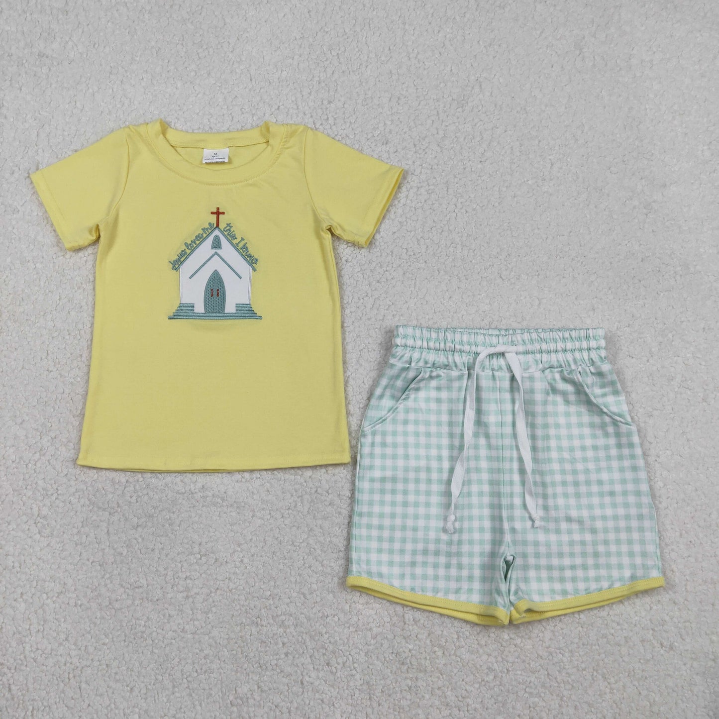 Sibling Baby girl boy clothes Embroidery easter short sleeve shorts sets and Rompers