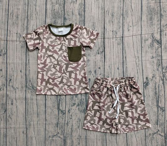 BSSO1795 pre-order baby boy clothes camo print toddler boy summer outfit-26.1.22
