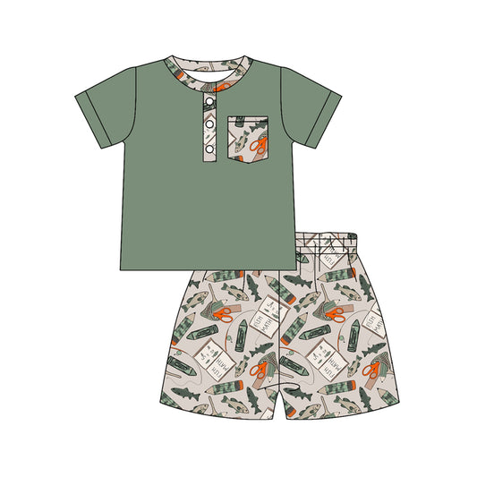 Pre-order no moq BSSO1881 pre-order baby boy clothes short sleeve shorts summer outfit-26.1.15