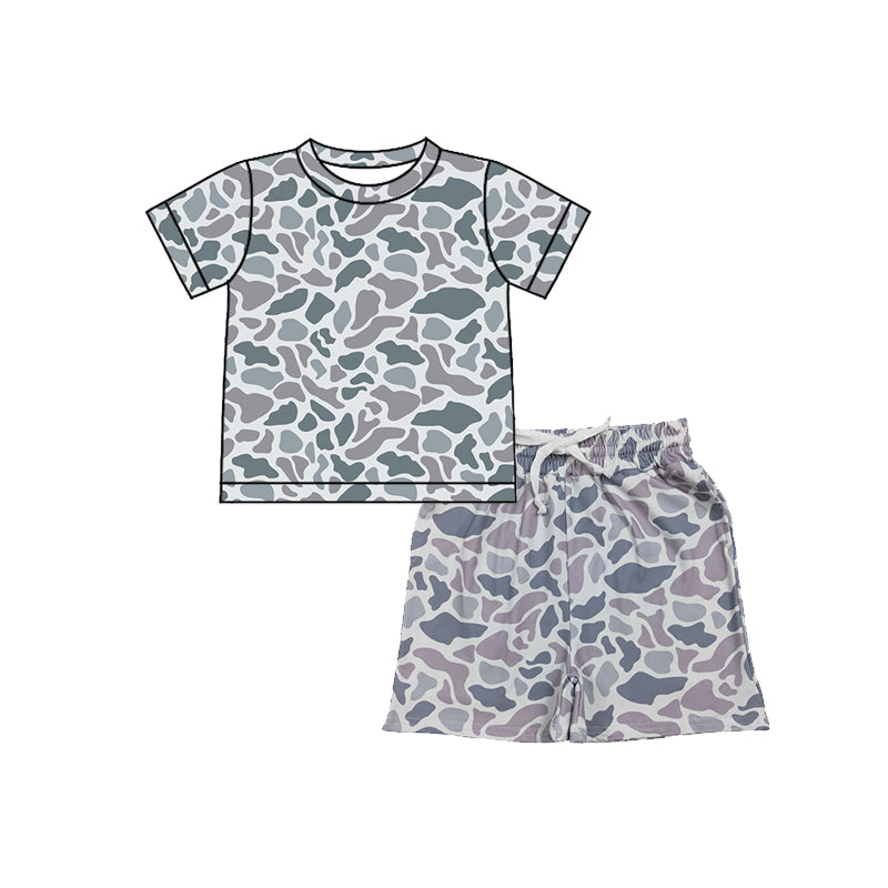 Pre-order no moq BSSO1908 pre-order baby boy clothes camouflage short sleeve shorts summer outfit-26.1.20