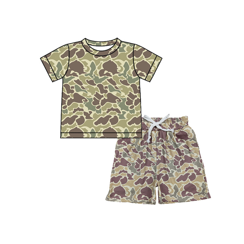 Pre-order no moq BSSO1909 pre-order baby boy clothes camouflage short sleeve shorts summer outfit-26.1.20