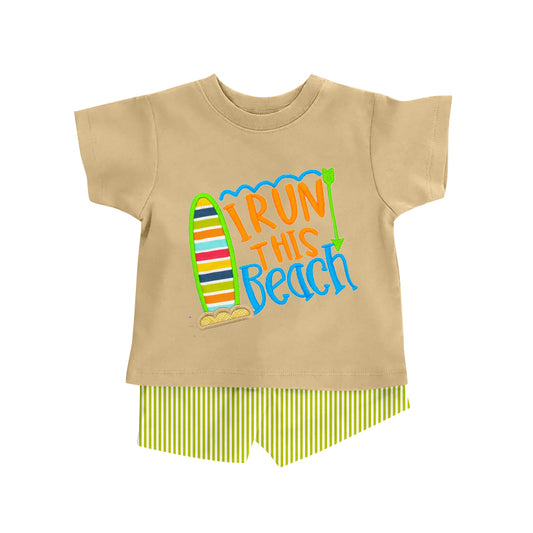Pre-order no moq BSSO1916 pre-order baby boy clothes BEACH short sleeve shorts summer outfit-26.1.21