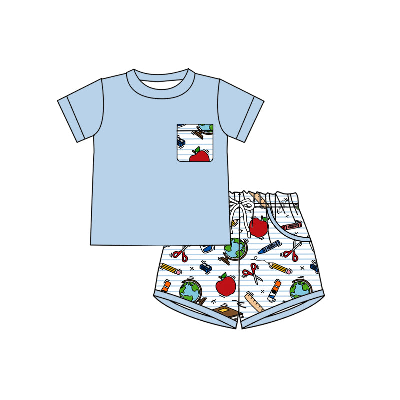 Pre-order no moq BSSO1921 pre-order baby boy clothes short sleeve shorts summer outfit-26.1.24