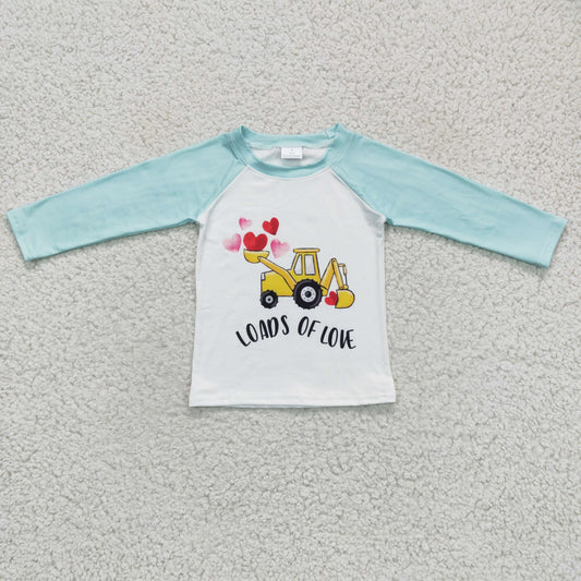 12.8 BT0122 kids clothes boys valentines day shirt top-promotion