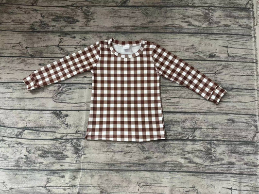 BT0853 Plaid long-sleeved boy shirt(3-4weeks)