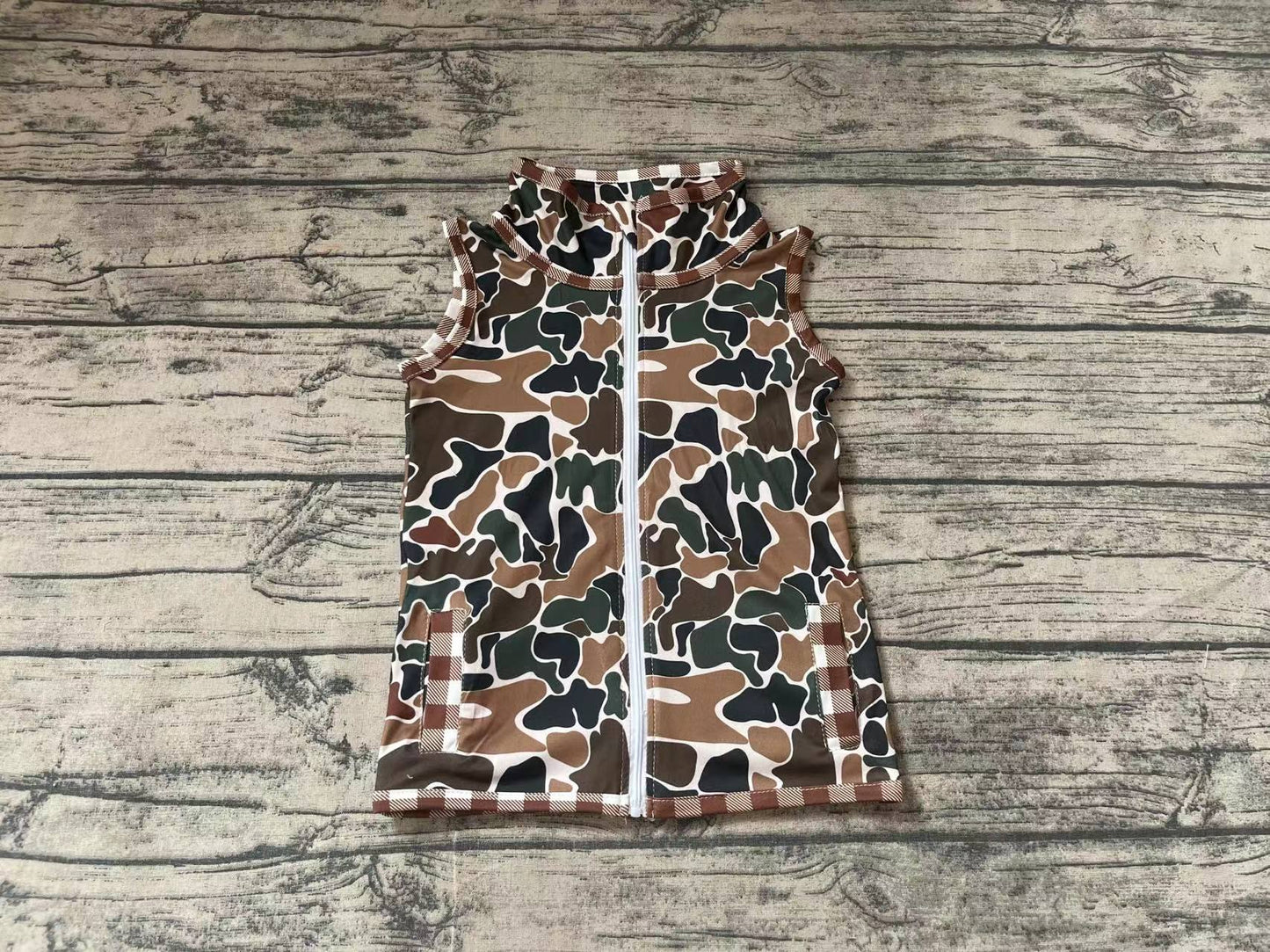 BT0856 Camo boy sleeveless jacket（3-4weeks）