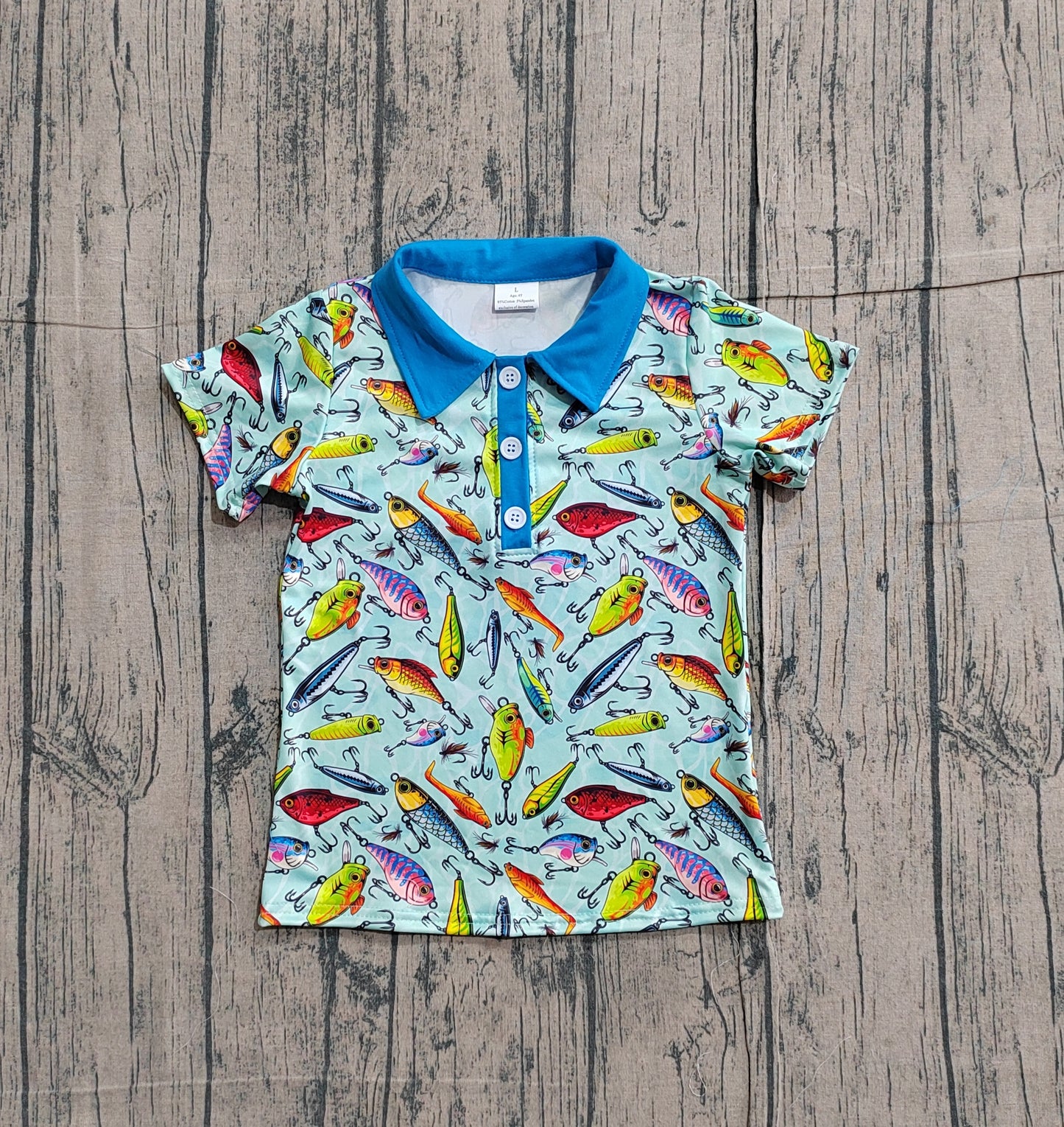 BT1661 pre-order toddler boy clothes fishing print boy summer top shirt-26.1.22