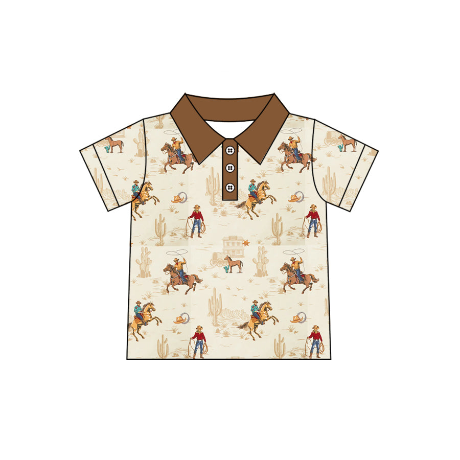Pre-order no moq BT1685 toddler boy clothes riding horse summer top shirt-25.12.30
