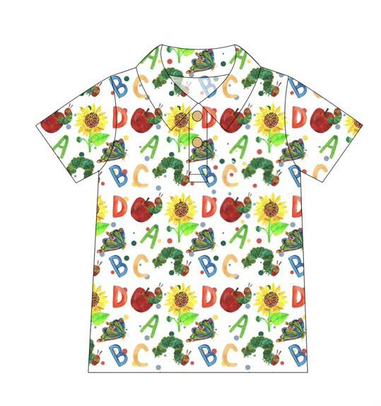 Pre-order no moq BT1688 toddler boy clothes ABC summer top shirt-25.12.31