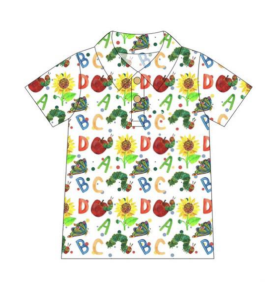 Pre-order no moq BT1688 toddler boy clothes ABC summer top shirt-25.12.31