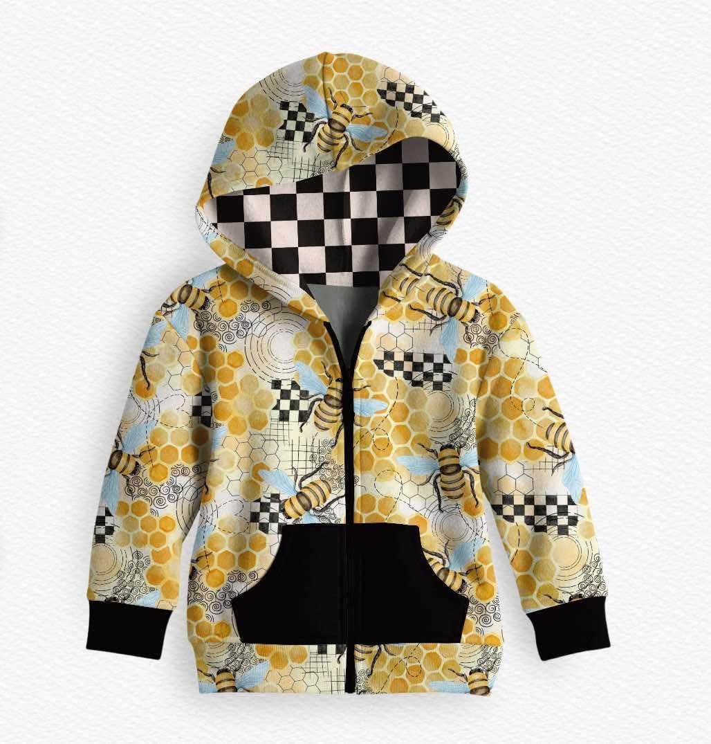 Pre-order no moq BT1690 pre-order baby boy clothes summer bee zipper hooded long sleeve top-26.1.6