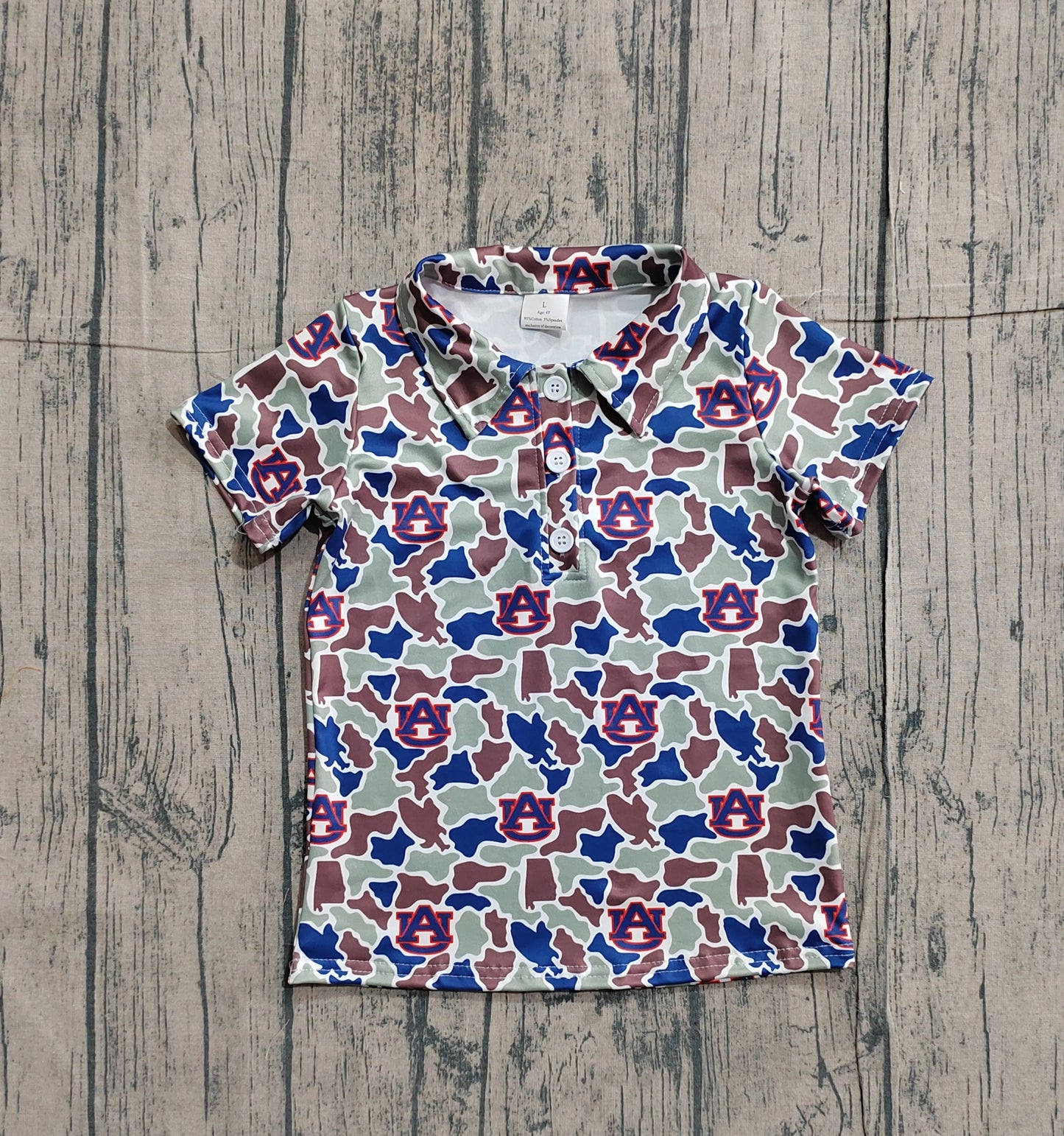 Pre-order no moq BT1694 pre-order baby boy clothes summer team camouflage short sleeve top-26.1.22