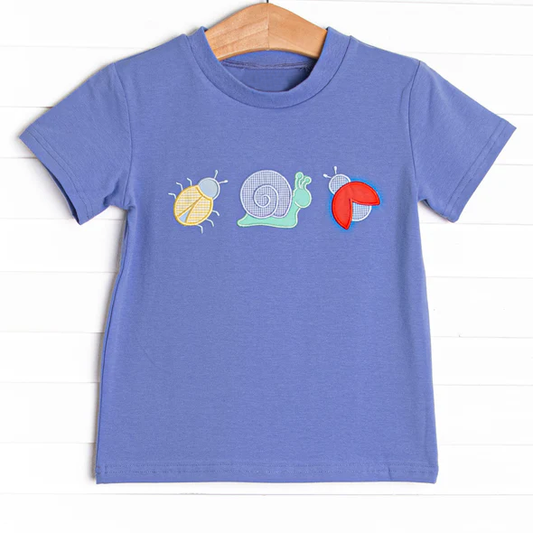 BT1725 Preorder Baby Boy Short Sleeve Ladybirds Snails T-shirts Top