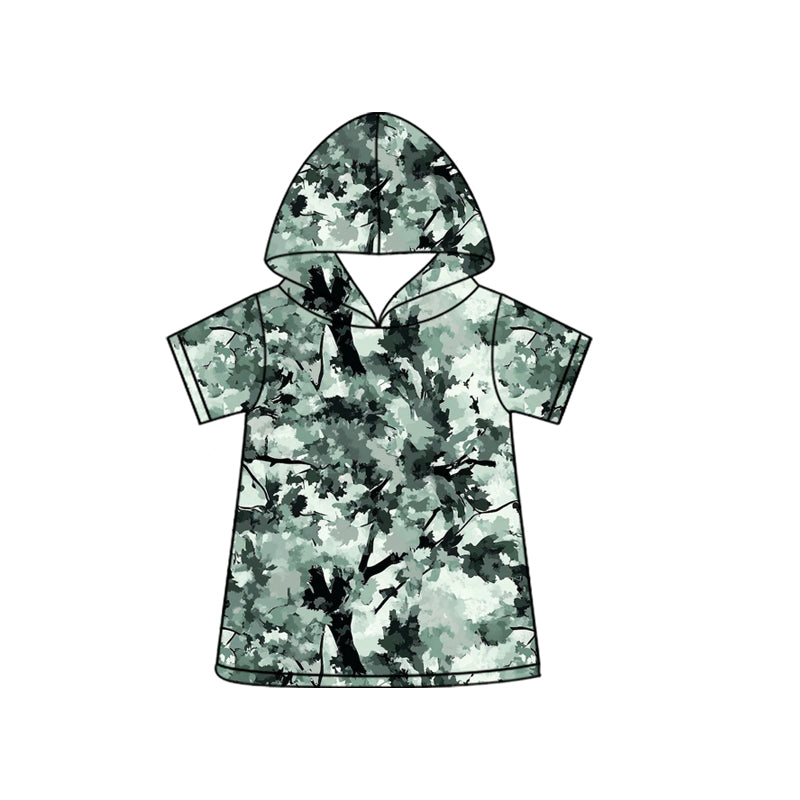 BT1735 Preorder Baby Boy Short Sleeve Southern Leaves Camo Hoodies Top